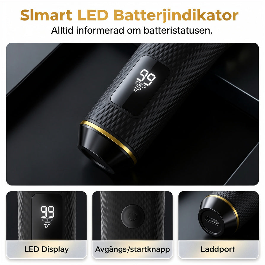 🌞50% RABATT!🧔Luxe 3-i-1 professionell vårdset för män - T-skärmaskin, folieklippare & näsborstrimmer - Med LED-display & USB-laddbar