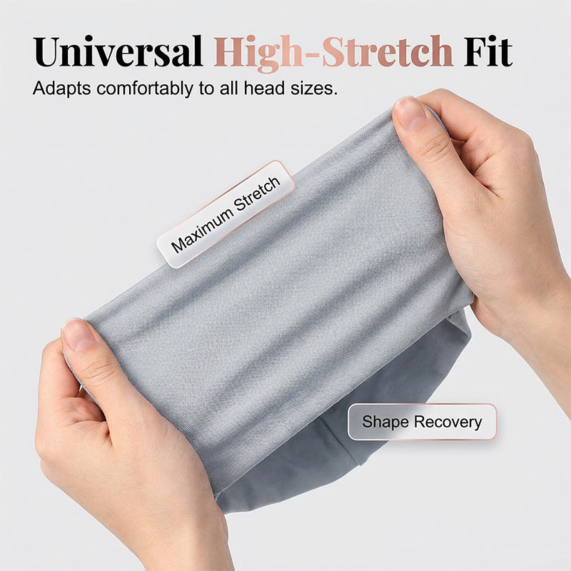 👒 Köp 1 få 1 GRATIS!🌸 Mjuk Stretch Turbanmössa – Mjölksilke, Anti-Halk, Döljer Hårvolym & Multifunktionell, 11 Färger 👒🌸