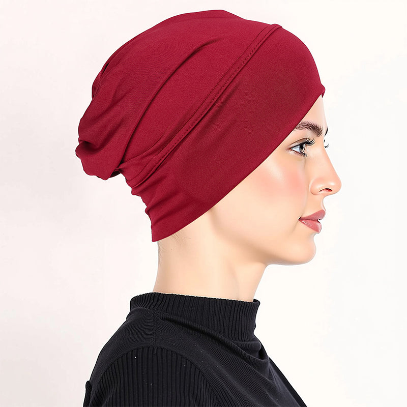 👒 Köp 1 få 1 GRATIS!🌸 Mjuk Stretch Turbanmössa – Mjölksilke, Anti-Halk, Döljer Hårvolym & Multifunktionell, 11 Färger 👒🌸