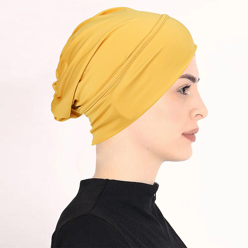 👒 Köp 1 få 1 GRATIS!🌸 Mjuk Stretch Turbanmössa – Mjölksilke, Anti-Halk, Döljer Hårvolym & Multifunktionell, 11 Färger 👒🌸