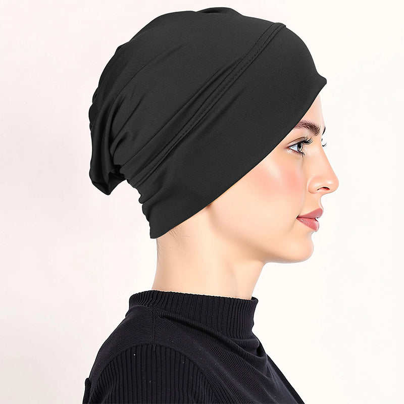 👒 Köp 1 få 1 GRATIS!🌸 Mjuk Stretch Turbanmössa – Mjölksilke, Anti-Halk, Döljer Hårvolym & Multifunktionell, 11 Färger 👒🌸