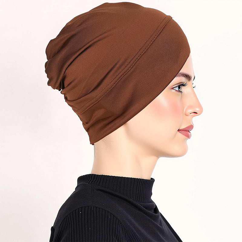 👒 Köp 1 få 1 GRATIS!🌸 Mjuk Stretch Turbanmössa – Mjölksilke, Anti-Halk, Döljer Hårvolym & Multifunktionell, 11 Färger 👒🌸