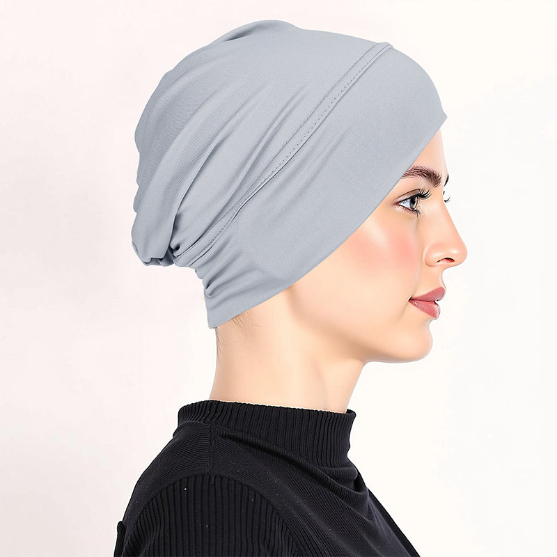 👒 Köp 1 få 1 GRATIS!🌸 Mjuk Stretch Turbanmössa – Mjölksilke, Anti-Halk, Döljer Hårvolym & Multifunktionell, 11 Färger 👒🌸