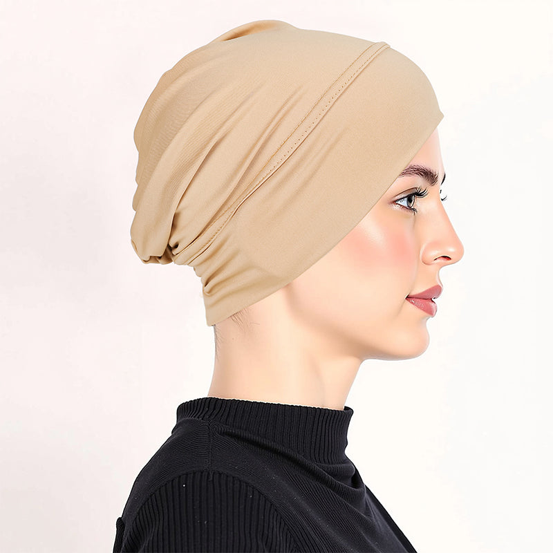 👒 Köp 1 få 1 GRATIS!🌸 Mjuk Stretch Turbanmössa – Mjölksilke, Anti-Halk, Döljer Hårvolym & Multifunktionell, 11 Färger 👒🌸