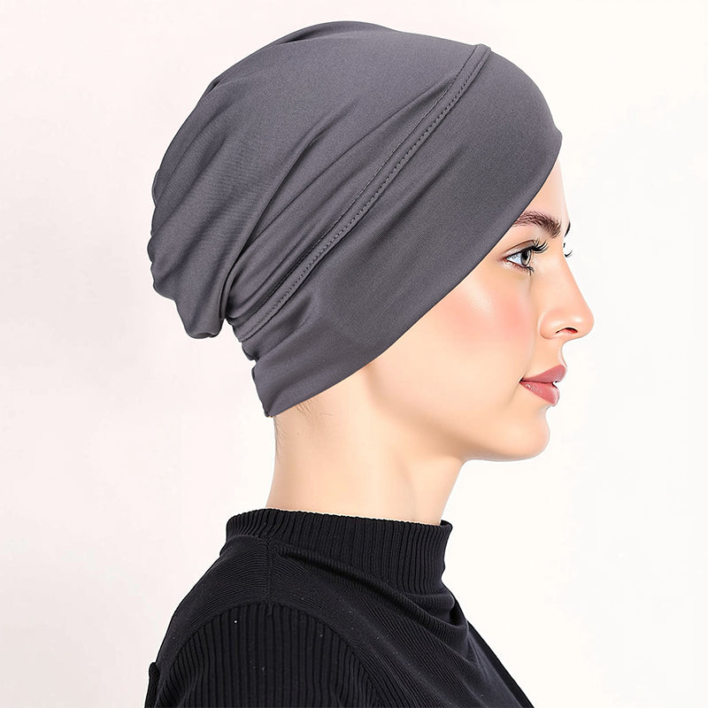 👒 Köp 1 få 1 GRATIS!🌸 Mjuk Stretch Turbanmössa – Mjölksilke, Anti-Halk, Döljer Hårvolym & Multifunktionell, 11 Färger 👒🌸