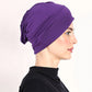 👒 Köp 1 få 1 GRATIS!🌸 Mjuk Stretch Turbanmössa – Mjölksilke, Anti-Halk, Döljer Hårvolym & Multifunktionell, 11 Färger 👒🌸