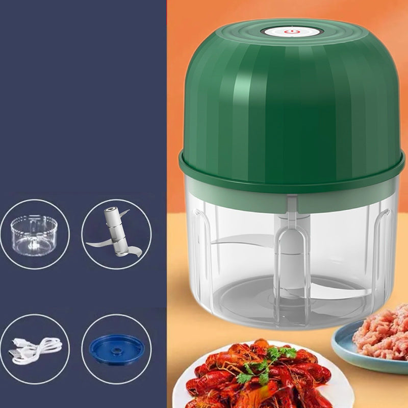 ⚡ 50% RABATT NU! 🔪 Kraftfull Minihackare – Sladdlös & USB-C Laddning – Perfekt för Snabb Matförberedelse – Enkel att Använda & Rengöra 🍲