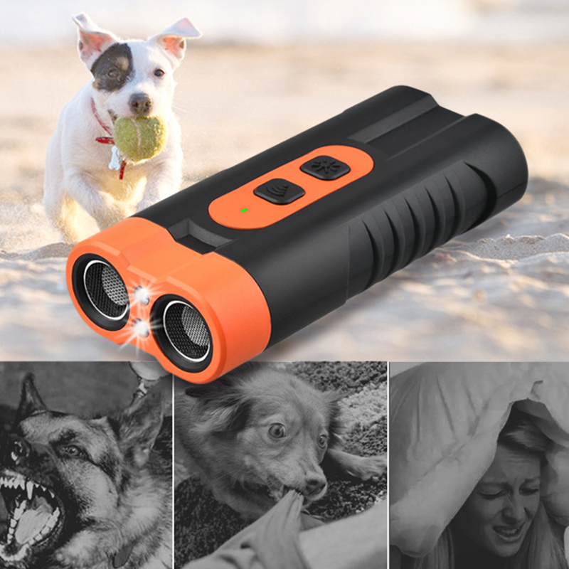 🔥50 % rabatt, enhet för att avskräcka hundar🐕 – bärbar, 🔦kraftfull LED-lampa för belysning, 🔊ultraljudsavskräckning.