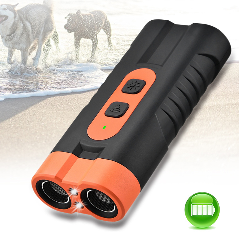 🔥50 % rabatt, enhet för att avskräcka hundar🐕 – bärbar, 🔦kraftfull LED-lampa för belysning, 🔊ultraljudsavskräckning.