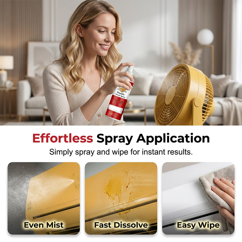 ✨ 50% RABATT NU!🧼 Spray för Borttagning av Gula Fläckar på Plast – Turbo Whitening Restorer – Djuprengöring för Hushållsapparater 🏠