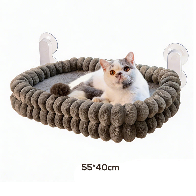 🐱 50 % RABATT NU! ☀️ Hopfällbar kattfönsterhängmatta med sugkoppar – bekväm solplats & platsbesparande ✨