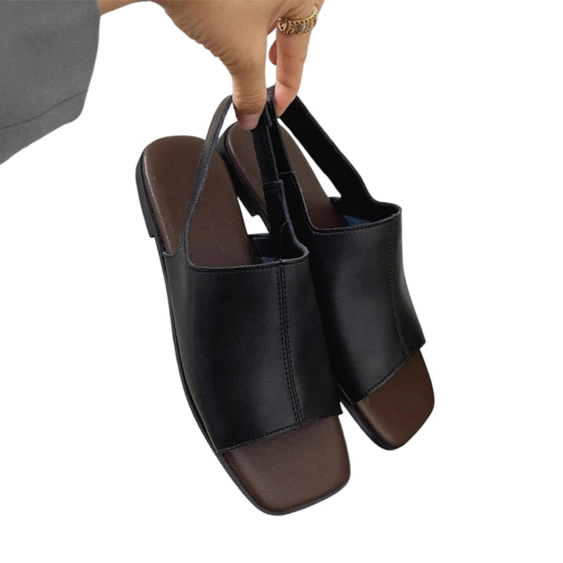 🔥2026 års nyhet👡Retro-sandaler med fyrkantig tå och hälrem för damer