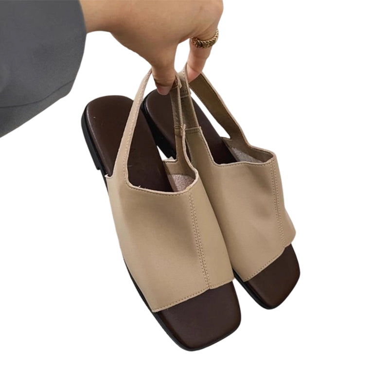 🔥2026 års nyhet👡Retro-sandaler med fyrkantig tå och hälrem för damer