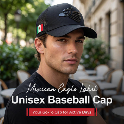 🥳REA 2026🥳 💥50 % RABATT! 🔥Unisex-baseballkeps med etikett med mexikansk örn