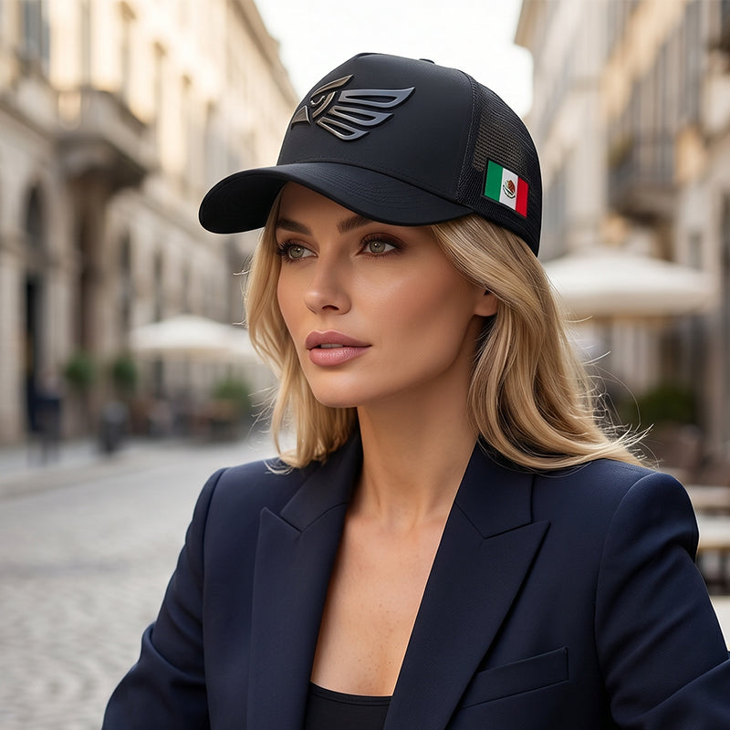🥳REA 2026🥳 💥50 % RABATT! 🔥Unisex-baseballkeps med etikett med mexikansk örn