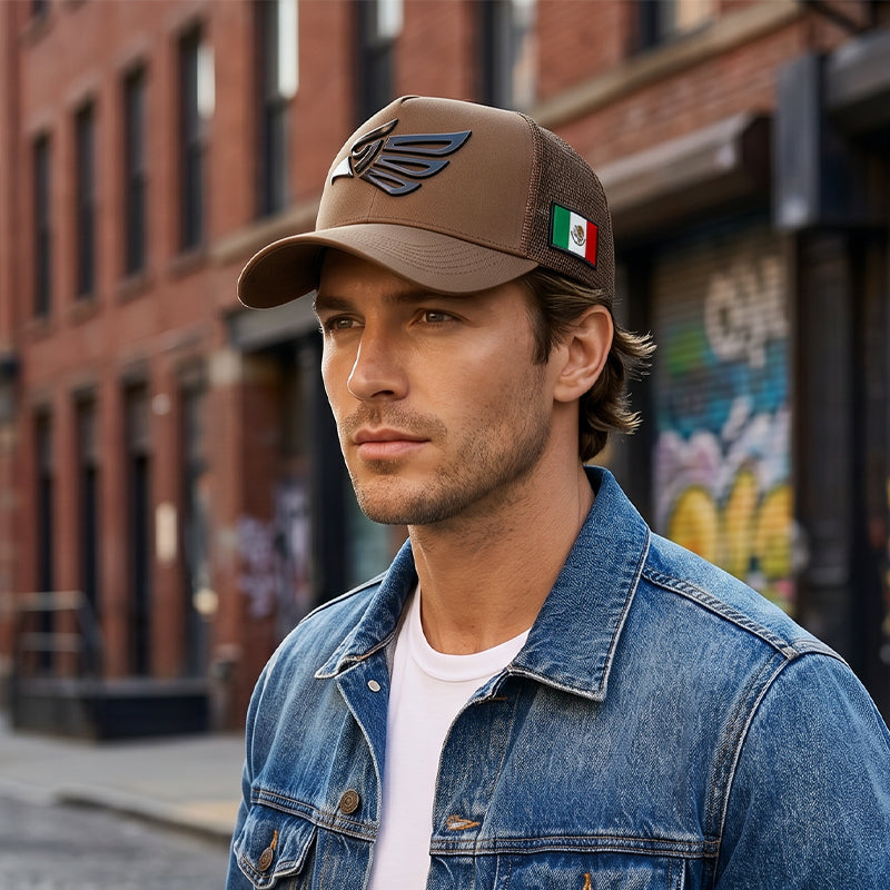 🥳REA 2026🥳 💥50 % RABATT! 🔥Unisex-baseballkeps med etikett med mexikansk örn