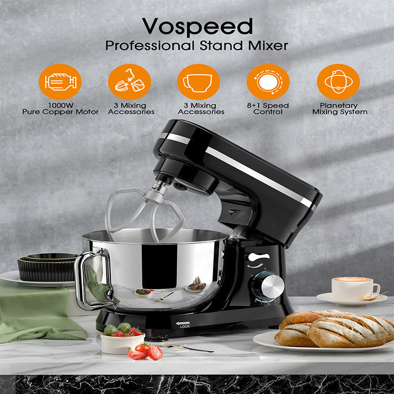 🥄 50 % RABATT NU! ⚡ Kraftfull elektrisk köksmixer – 5 hastigheter, vispar i rostfritt stål och halkfri bas – perfekt för deg, smet eller vispgrädde – kraftfull och tystgående 🍰