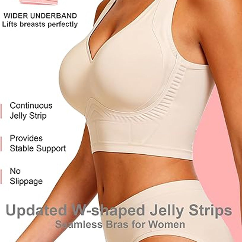 👙 50% RABATT NU!✨ Sömlös Stöd-BH med Full Täckning – Lyft & Sidostöd – Heldagskomfort 🦋