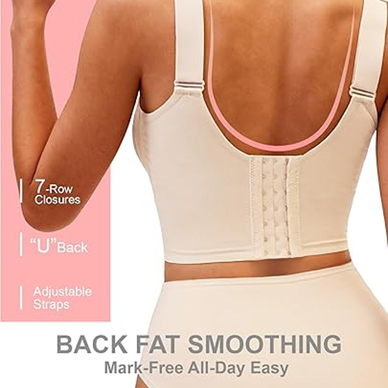 👙 50% RABATT NU!✨ Sömlös Stöd-BH med Full Täckning – Lyft & Sidostöd – Heldagskomfort 🦋