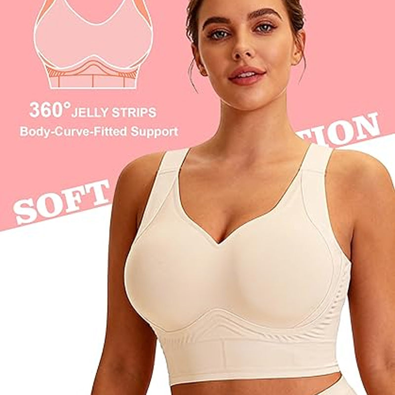👙 50% RABATT NU!✨ Sömlös Stöd-BH med Full Täckning – Lyft & Sidostöd – Heldagskomfort 🦋
