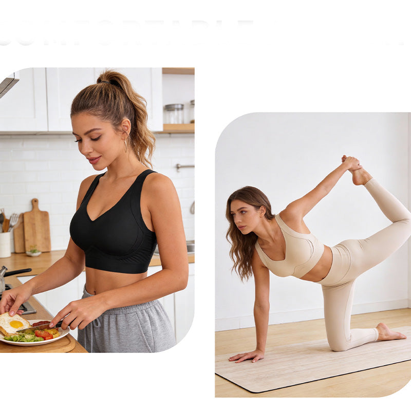 👙 50% RABATT NU!✨ Sömlös Stöd-BH med Full Täckning – Lyft & Sidostöd – Heldagskomfort 🦋