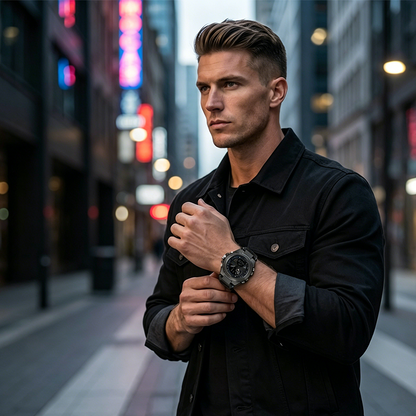 ⌚40% RABATT NU!💪 Herr Vattentät Sportklocka – Dual Display & Stöttålig – Outdoor Essential 💧