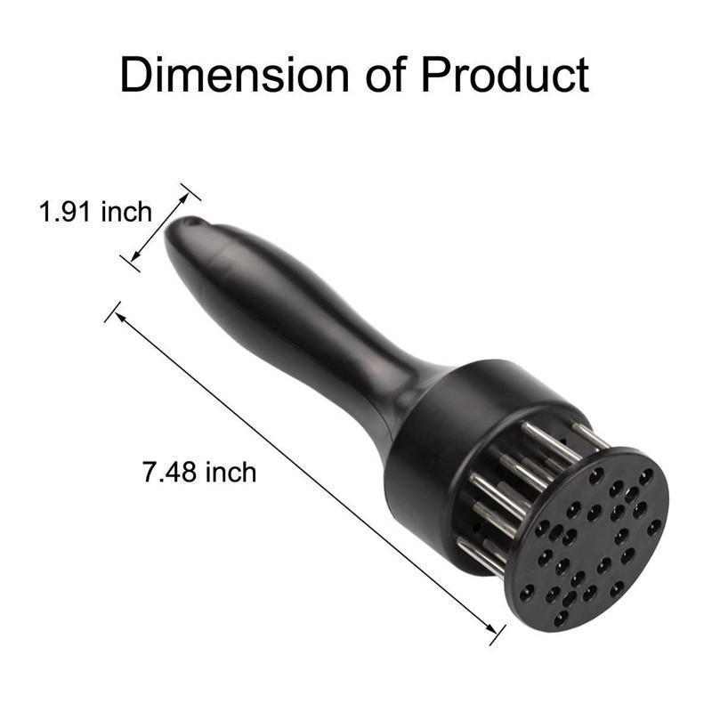 🥩 50% RABATT NU! 🍖 Köttmörare i Rostfritt Stål – 20 Nålar & Marinadspruta 👨‍🍳
