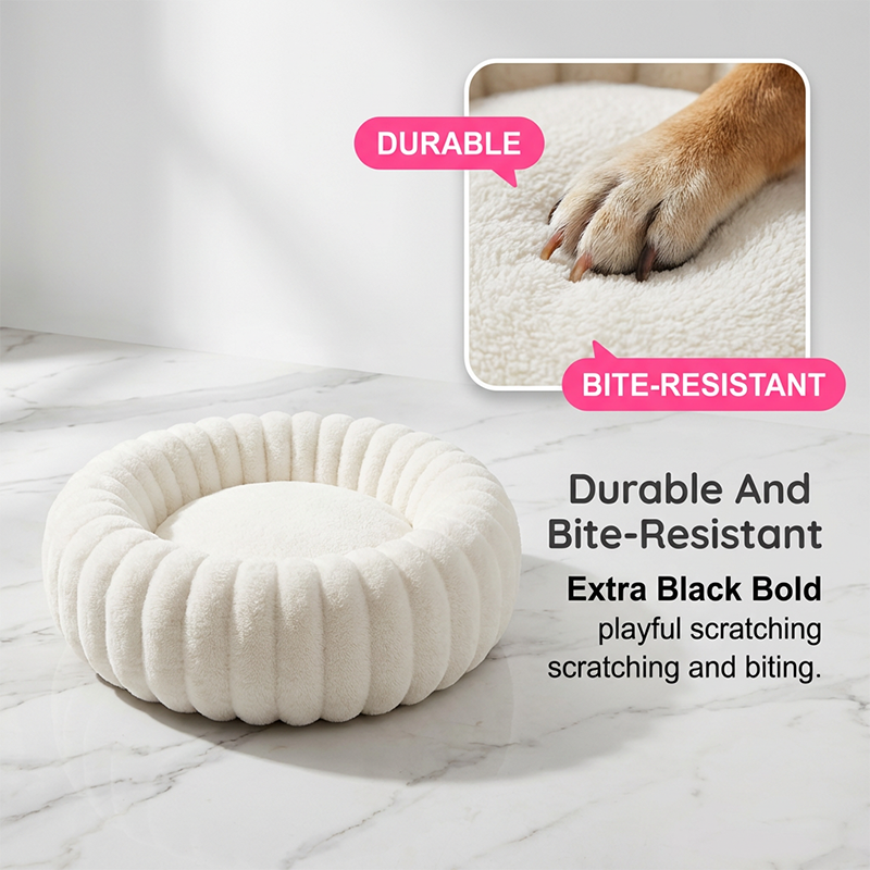 🐶 50% RABATT NU! 🛏️ Ultramjuk Rund Lugnande Husdjursbädd – Den Perfekta Sovplatsen för Hundar & Katter – Upphöjd Kant & Ortopediskt Stöd 🌙