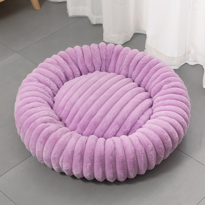 🐶 50% RABATT NU! 🛏️ Ultramjuk Rund Lugnande Husdjursbädd – Den Perfekta Sovplatsen för Hundar & Katter – Upphöjd Kant & Ortopediskt Stöd 🌙