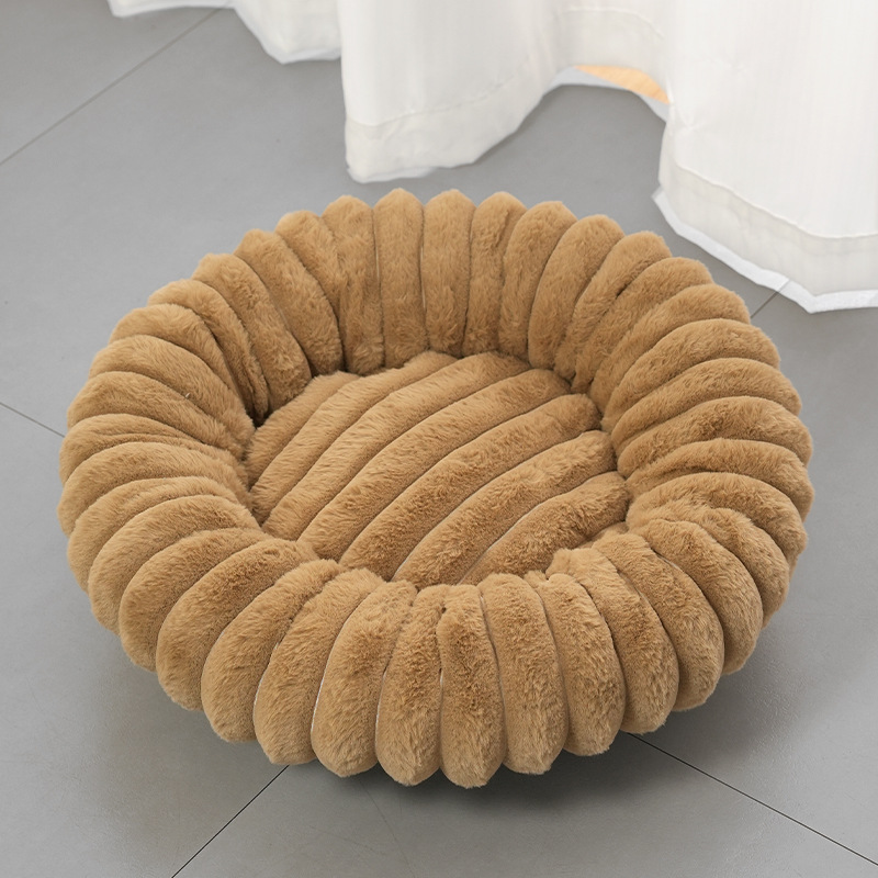 🐶 50% RABATT NU! 🛏️ Ultramjuk Rund Lugnande Husdjursbädd – Den Perfekta Sovplatsen för Hundar & Katter – Upphöjd Kant & Ortopediskt Stöd 🌙