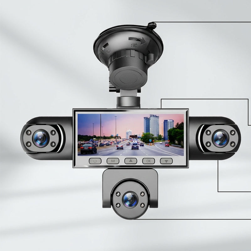 🚗 HD 1080P Flerlins Bilkamera med Nattseende – 4 eller 5 Linser, Tydlig Täckning Dag & Natt – Loop-inspelning, G-sensor & 24-timmars Parkeringsövervakning ✨