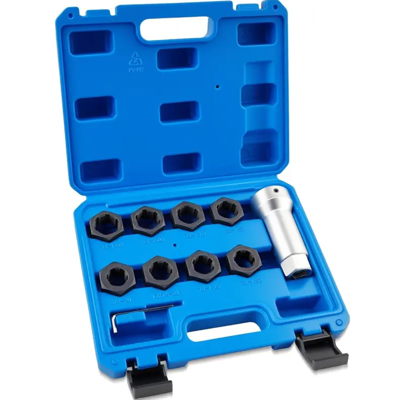 🔩 50 % RABATT NU! 🛠️ 10-Piece Axle Spindle Thread Chaser Set – premium Cr-Mo stål, 8 storlekar & portabel förvaringsväska – perfekt för fordonsreparation 🚗
