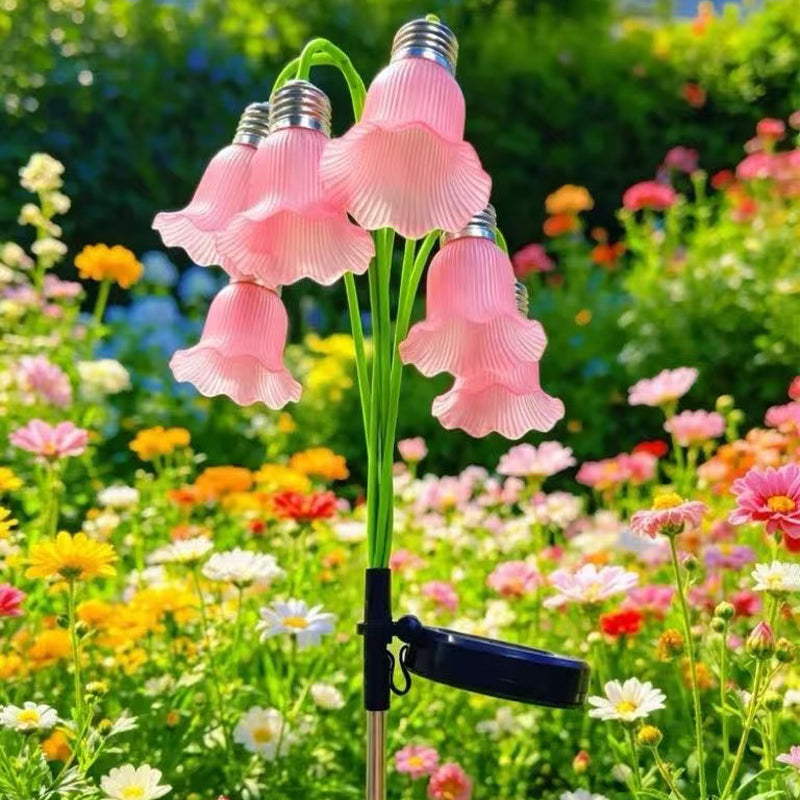 Solcellsdrivna blomsterlampor – trädgårdsdekorationer för utomhusbruk