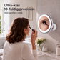 10 gångers förstorande sminkspegel med LED-ljus och sugkopp