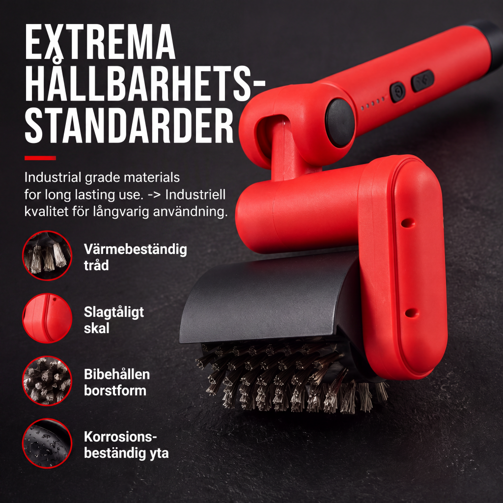 Elektrisk rengöringsborste för BBQ-grill