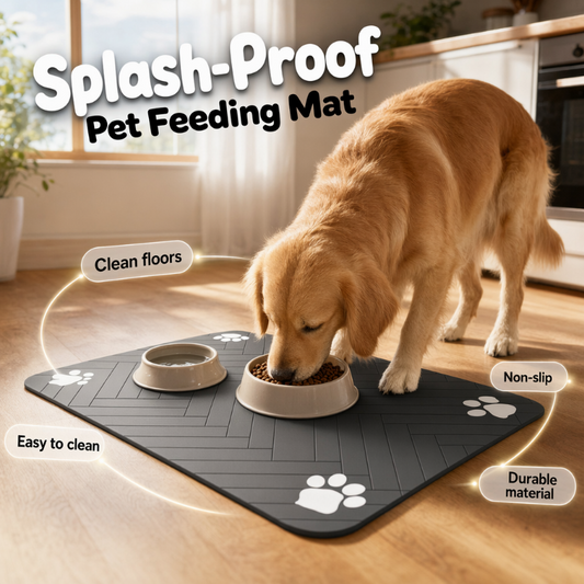 🐾 50 % RABATT NU! 🍽️ Vattentät matplatsmatta för husdjur – lätt att torka av, halkfri & skyddar golvet mot spill och fläckar 🐶