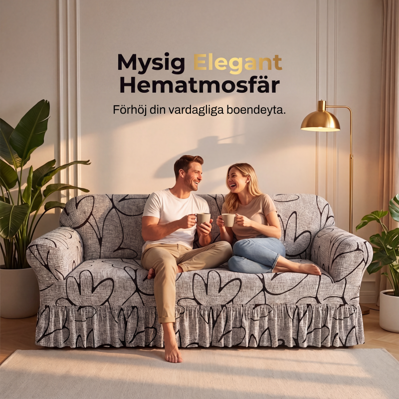 Universellt elastiskt sofföverdrag