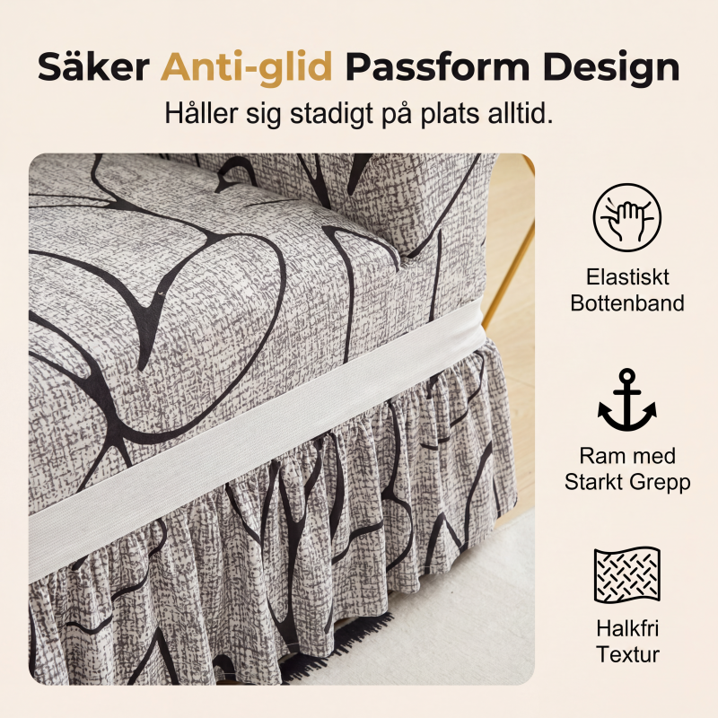 Universellt elastiskt sofföverdrag