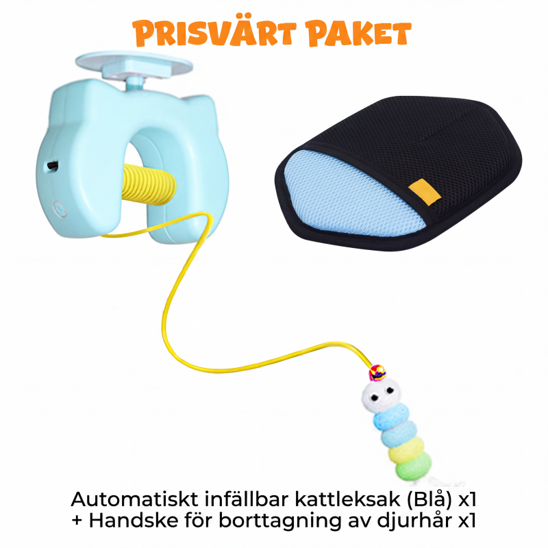 Automatisk infällbar kattleksak för att locka katter