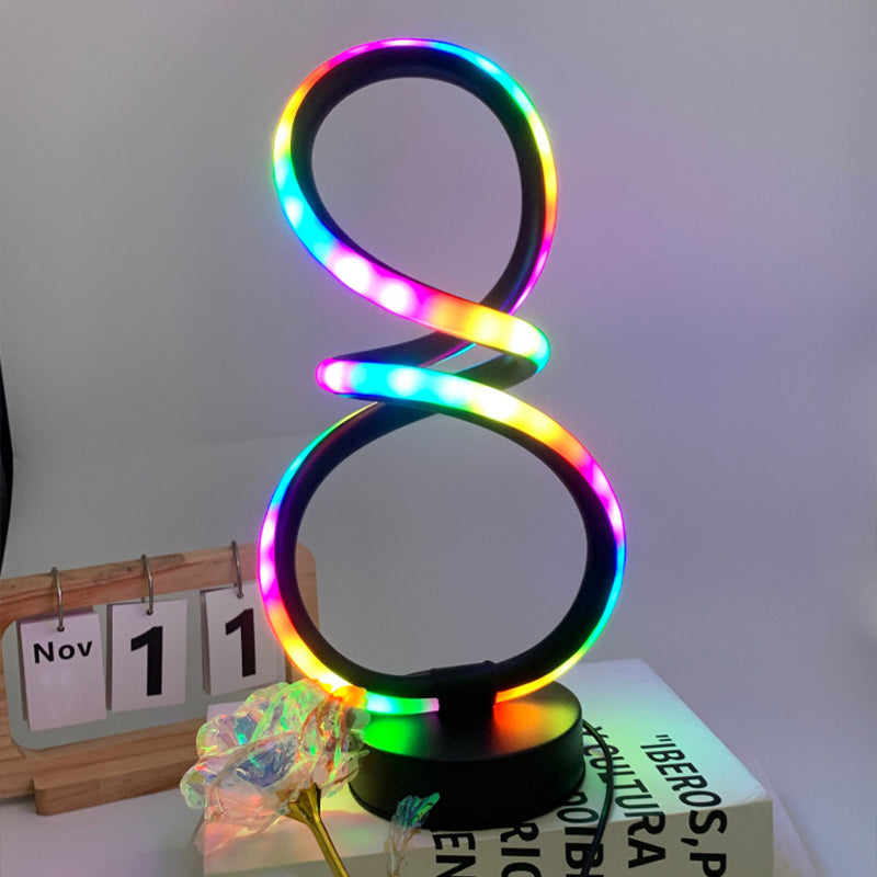 💡50% RABATT⏰ Modern dubbelhelix bordslampa, elegant belysning för skrivbord och sovrum