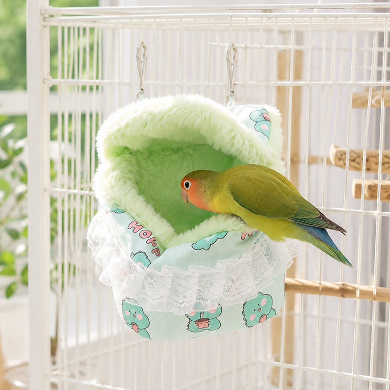 🐦 50 % RABATT NU! 🏠 Varmt hängande husdjursbo – mjukt, mysigt & halvöppet – perfekt för små papegojor och gnagare 🧸