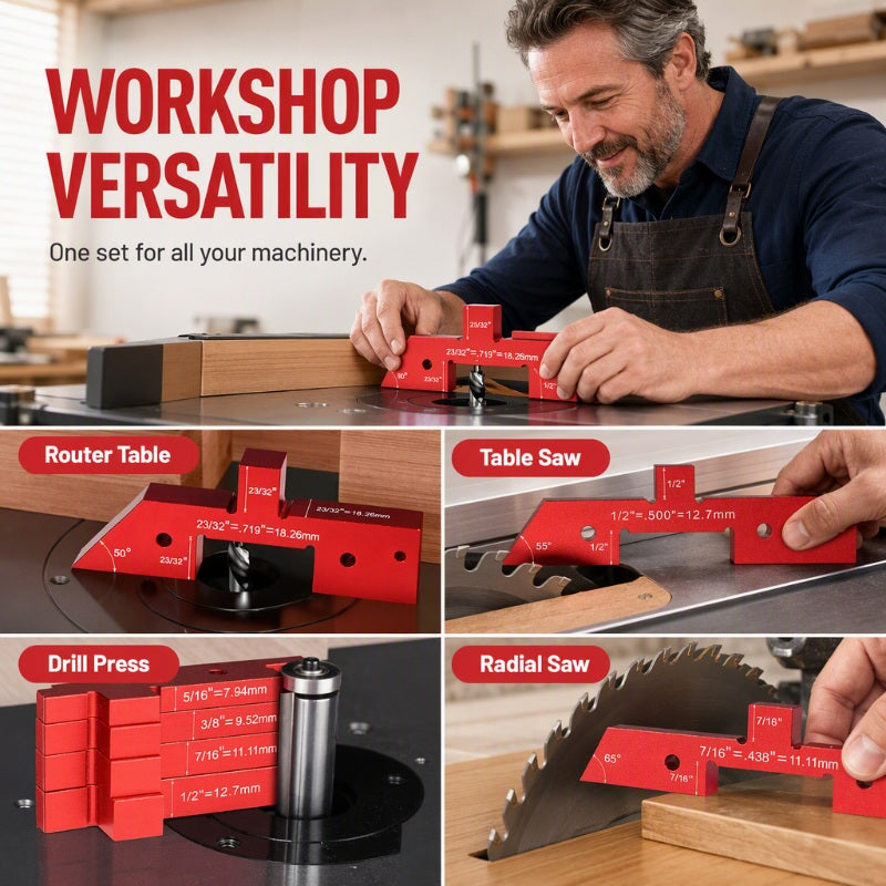 📢📢50% RABATT !! ⏰Uppställningsblock i aluminiumlegering för träbearbetning