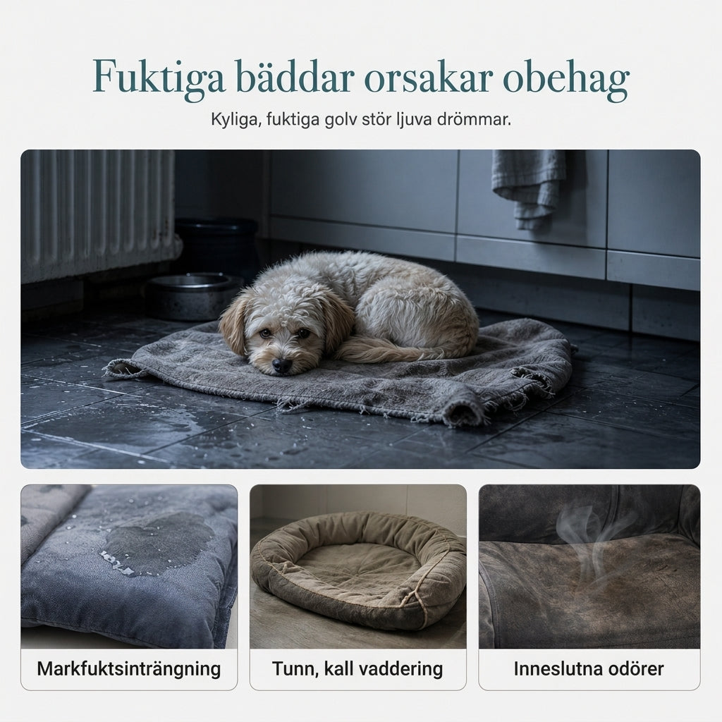 🐾 50 % RABATT NU! ☁️ Avtagbar oval hund- och kattsäng – polarfleece, oxfordtyg & fuktavvisande halkfri botten 🐶