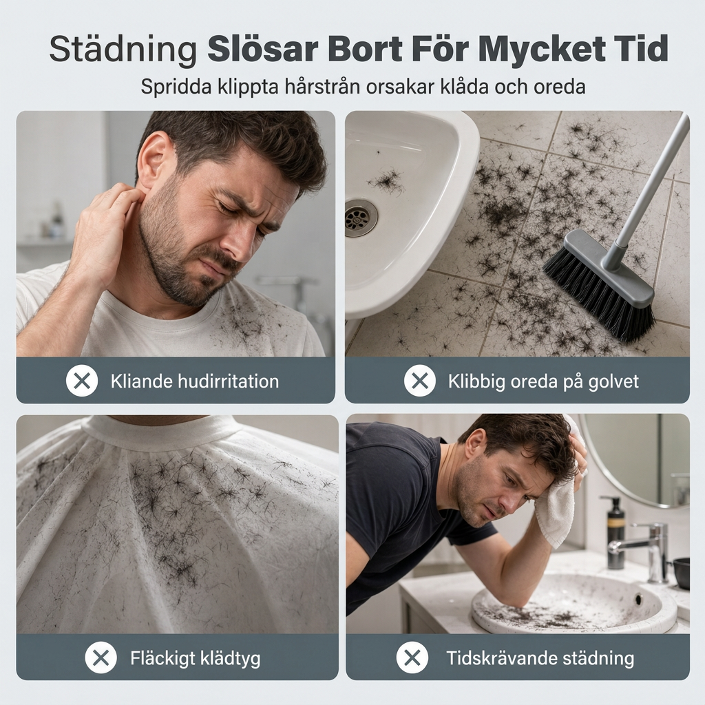 ✂️ 50% RABATT NU! Klippkappa för hemmaklippning med håruppsamlare – slipp hår på golvet, vattentät & vikbar – perfekt för hela familjen ✨