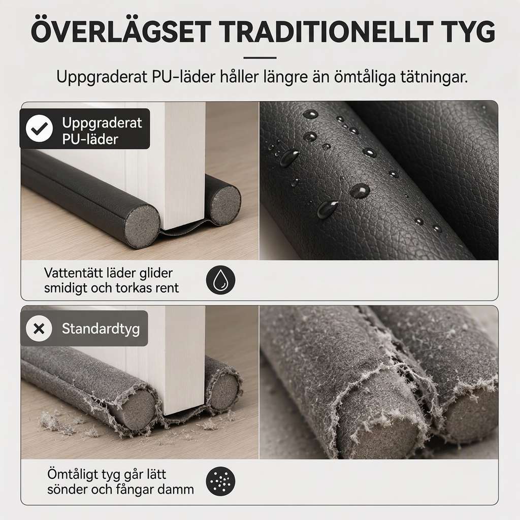📢📢50% RABATT NU!! ⏰DIY slitstarkt lädertätningslist under dörr, dragstopp, vindtätt och insektsäkert tätningslist för botten av sovrumsdörr