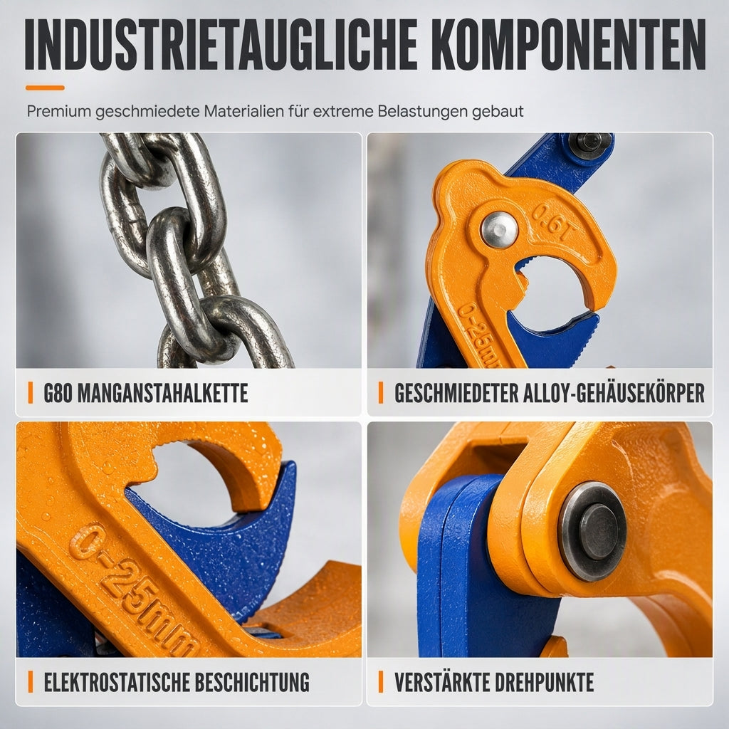 🛢️50% RABATT✨Kraftigt Oljetunnelyftkläm Gaffeltrucks- och Kranarums Lyftare för Stål- och Metalltunnor, robust säker lyftning💥