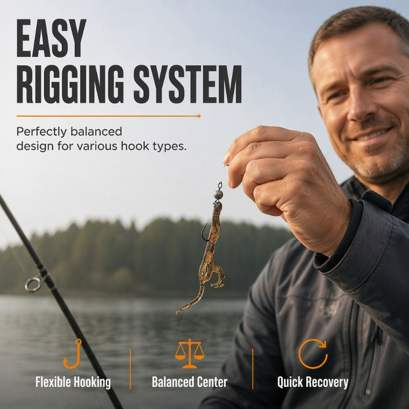 🦐 50 % RABATT NU! 🎣 Realistiska mjuka räkbeten – flytande & naturtrogen gång, 8-pack i högelastisk TPR ✨