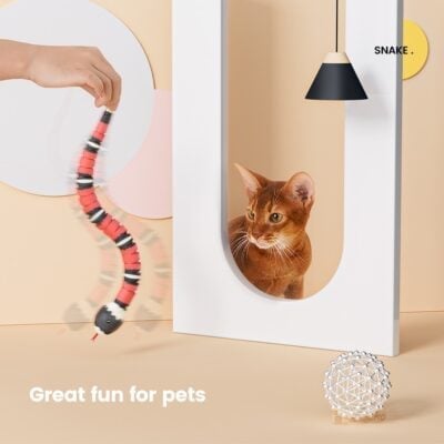 🐱 50% RABATT ✨ Smart elektrisk orm kattleksak – sensorstyrd rörelse, rolig aktivitet för din katt🐍