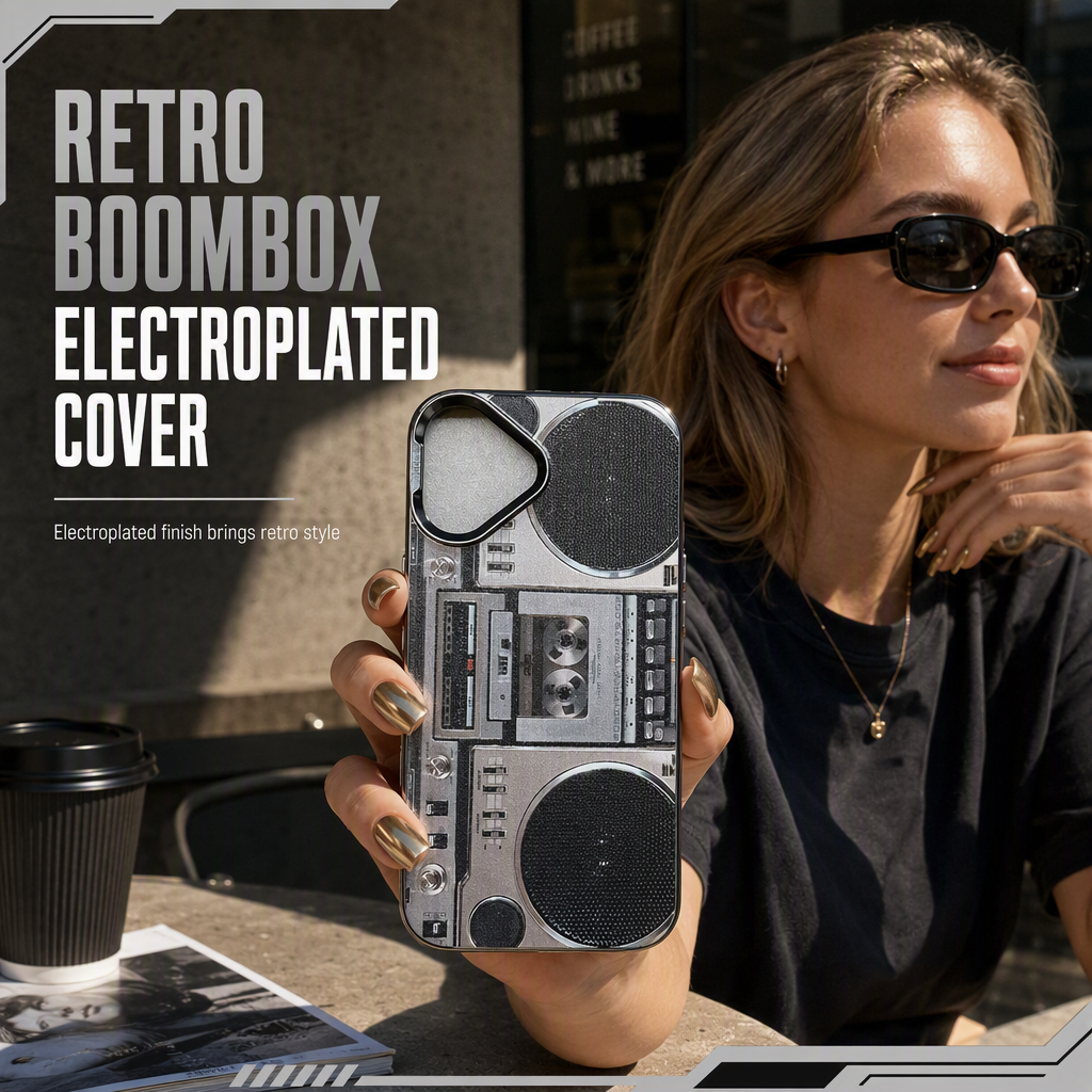 🔥Nyhet 50 % RABATT！🎁Köp 1 få 1 gratis！🔥Retro mobilskal med bärbar kassettbandspelare-design