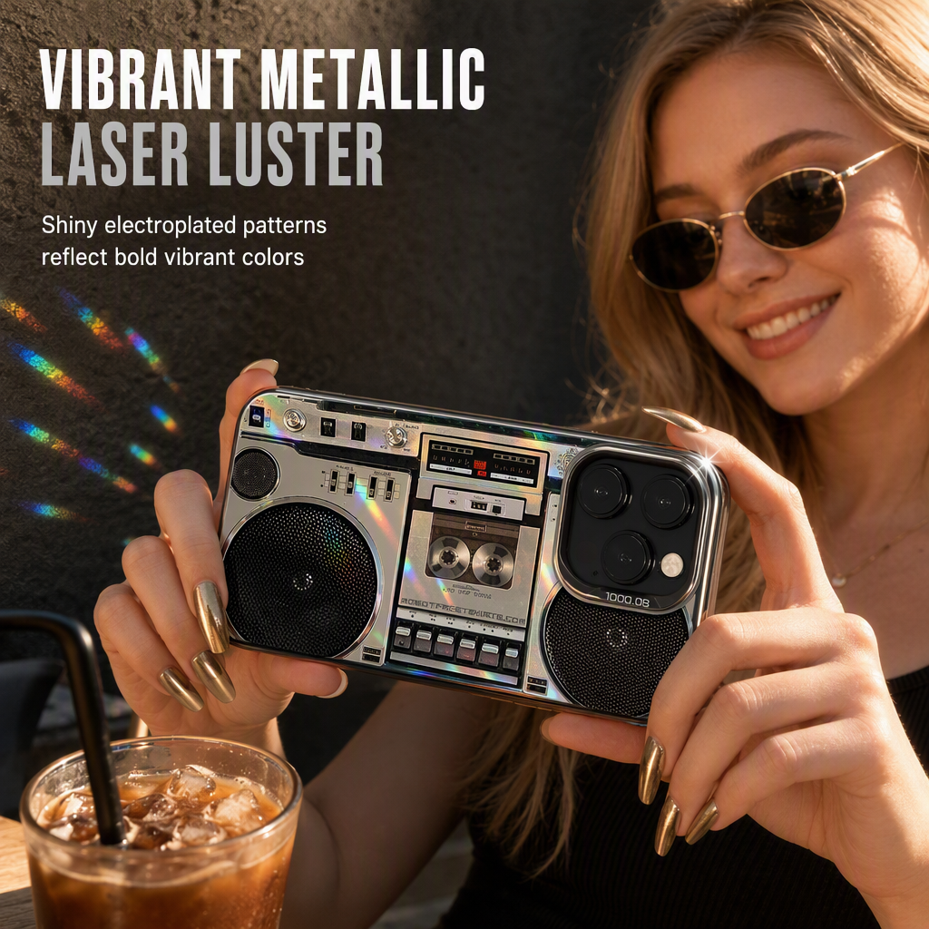 🔥Nyhet 50 % RABATT！🎁Köp 1 få 1 gratis！🔥Retro mobilskal med bärbar kassettbandspelare-design
